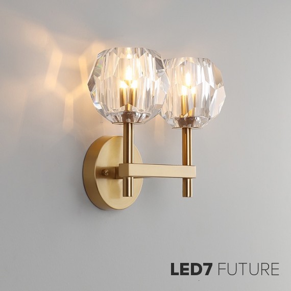 Loft Industry Modern -  Boule De Cristal Double Sconce